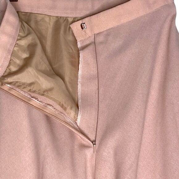 Jacques Vert Full Midi Skirt Pink Womens XS Wool Vintage Regency Classic Church - Picture 5 of 13